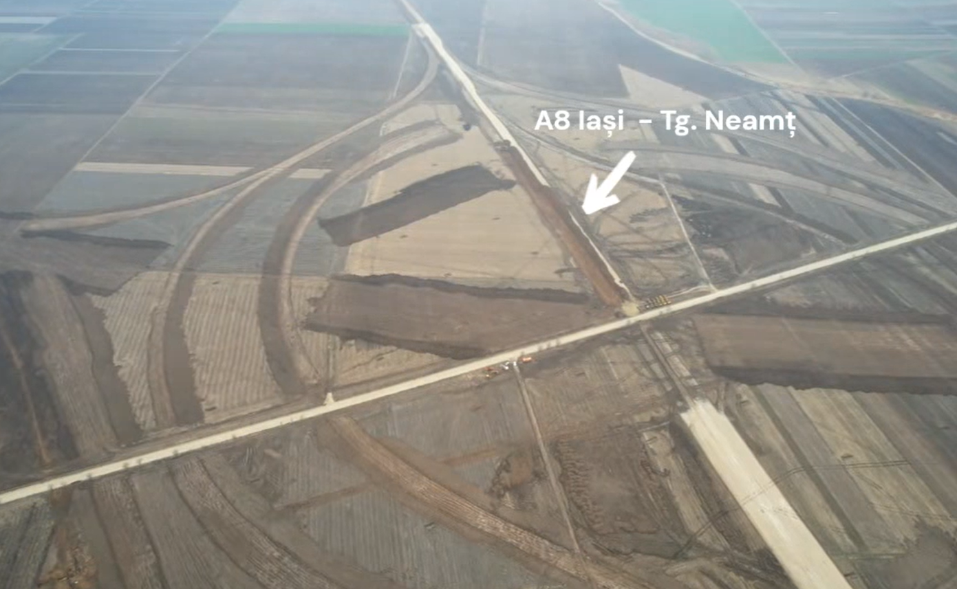 Autostrada Moldovei A7: Imagini noi cu primul nod turbion din