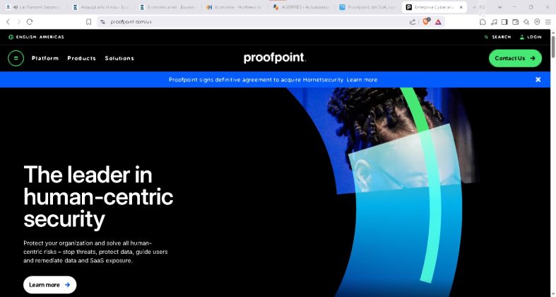 Americanii de la Proofpoint au cumpărat compania germană Hornetsecurity cu peste un miliard de dolari