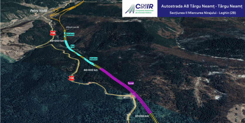 Autostrada Unirii A8: Umbrărescu are ordin de începere din martie 2026 pe cel mai dificil lot, Grințieș – Pipirig