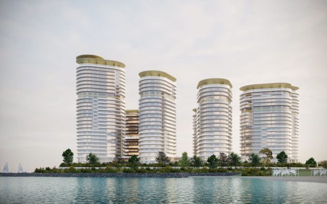 Șantier cu șapte turnuri în construcție în Constanța, parte din proiect imobiliar Constanța dezvoltat de One United Properties. | sursa foto: Economica