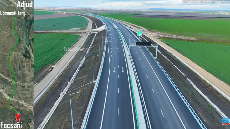 VIDEO Autostrada A7 Focșani – Adjud, pe ultima sută de metri. Cum arată înainte de deschiderea circulației