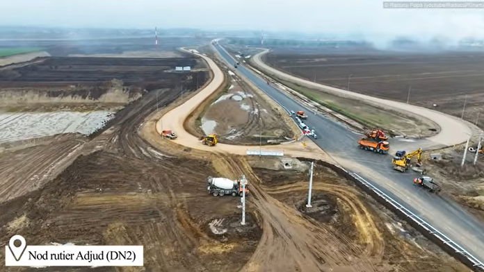 VIDEO Autostrada A7 Focșani – Bacău: Imagini noi cu lotul 2, care ar putea fi inaugurat parțial în 2025