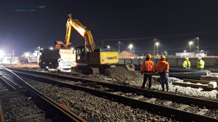 Calea ferată Cluj – Oradea – Frontieră Ungaria: Lotul unde constructorul anunță că se lucrează non-stop FOTO