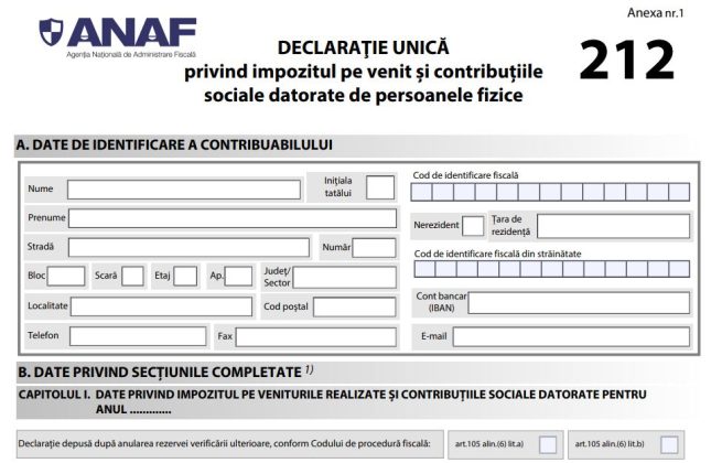 Asigurarea la sănătate a oamenilor fără venituri fiscalizate costă 2.430 de lei în 2026 şi e opţională. Vor plăti 608 lei la momentul asigurării. Model de completare a declaraţiei unice