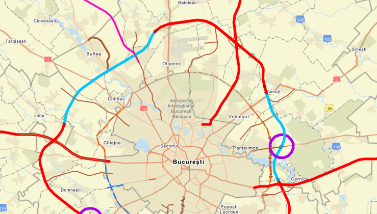 Autostrada Bucureștiului: Când vom circula pe A0 între A2 și DN1? Stadiul detaliat al lucrărilor în punctul fierbinte – pasajul DN3