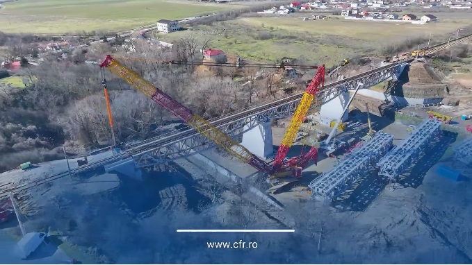 CFR SA anunță redeschiderea circulației pe Viaductul Cârcea, avariat în 2018. Strabag a finalizat în avans lucrările la un fir