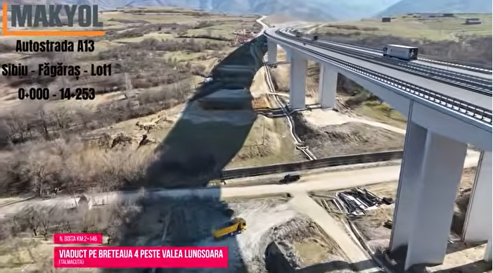 VIDEO Autostrada A13 Sibiu – Făgăraș: Noi lucrări autorizate la nodul Boița, unul dintre cele mai spectaculoase din România