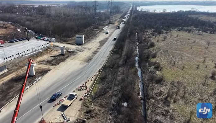 VIDEO Centura București: Imagini cu lucrările pe sectorul DN2 – A2, de la Cernica