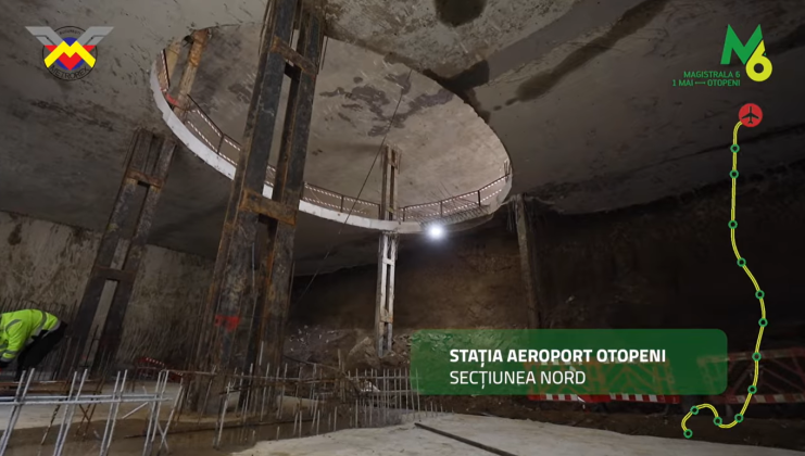 VIDEO Metroul de Otopeni: Lucrările au ajuns la 61% pe secțiunea sudică și la 26% pe cea nordică