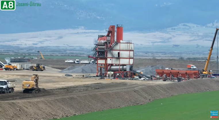 VIDEO Autostrada Unirii A8: Cum arată organizarea de șantier a celui mai nou constructor român de autostrăzi