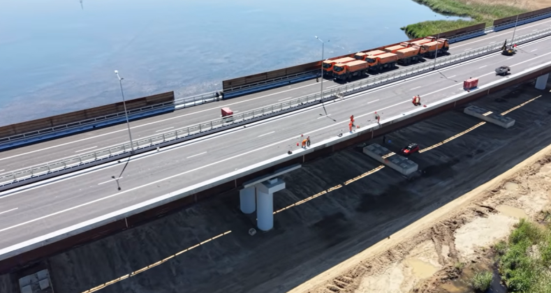 VIDEO Autostrada Bucureștiului A0: Teste de rezistență la podul lui Umbrărescu peste Lacul Cernica