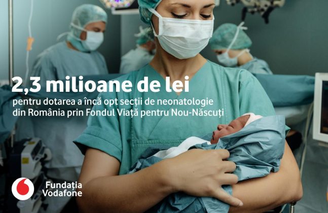 Fundația Vodafone investește 2,3 milioane de lei în dotarea a opt secții de neonatologie din România