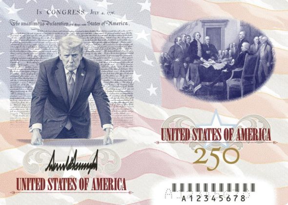 Cultul personalității în SUA. Președintele Trump a prezentat un nou model de pașaport american în care apare fotografia sa