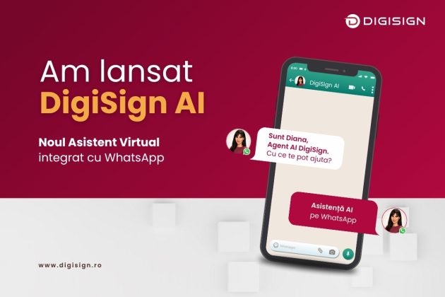 DigiSign lansează DigiSign AI, noul agent inteligent integrat cu WhatsApp, pentru răspunsuri instant despre Semnătura Electronică