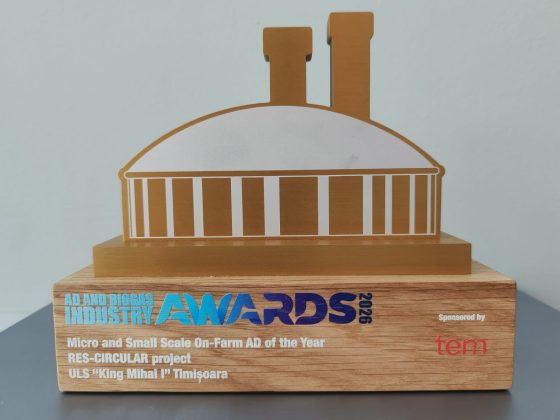 Mihaela Neagu, patroana fabricii de zahăr de la Ludus, felicită USVT Timișoara pentru premiul internațional AD & Biogas Industry 2026