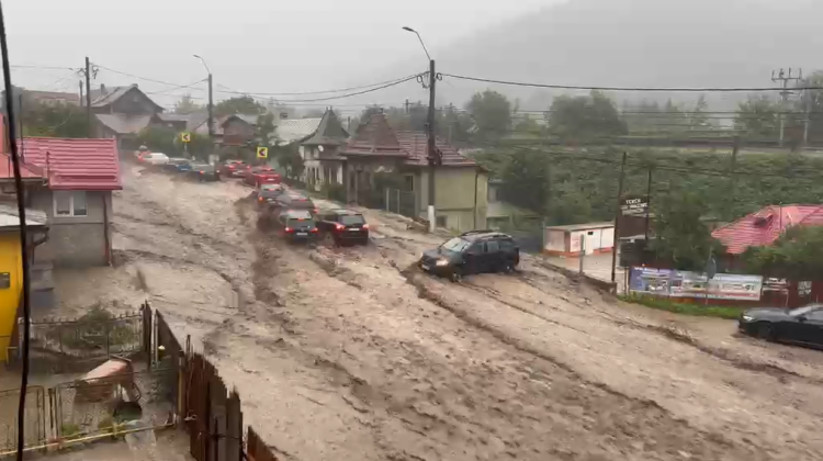 VIDEO Intervenții pentru salvarea persoanelor blocate în autoturisme la Bușteni