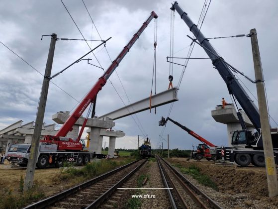 CFR Iași scoate de sub tensiune linii electrice pentru lucrările de la pasajul de pe A7