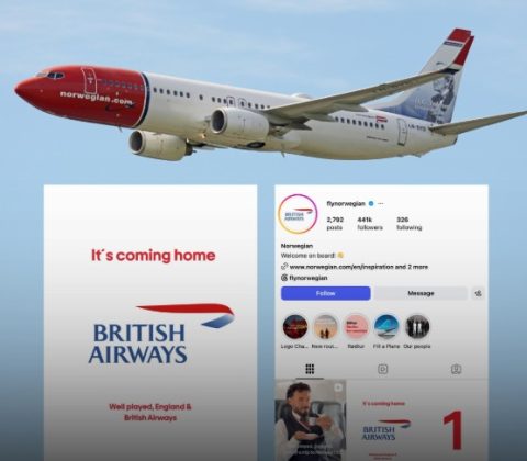 Pariu onorat de vikingi. Norwegian Air şi-a schimbat poza de profil de pe Instagram cu cea a British Airways