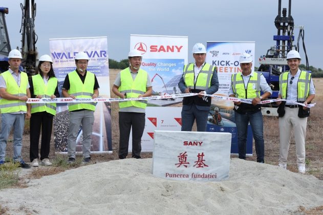 Nou parc fotovoltaic mare cu baterii în România. WALDEVAR a început construcția a 95 MW și 220 MWh stocare în Dolj, pentru chinezii de la SANY