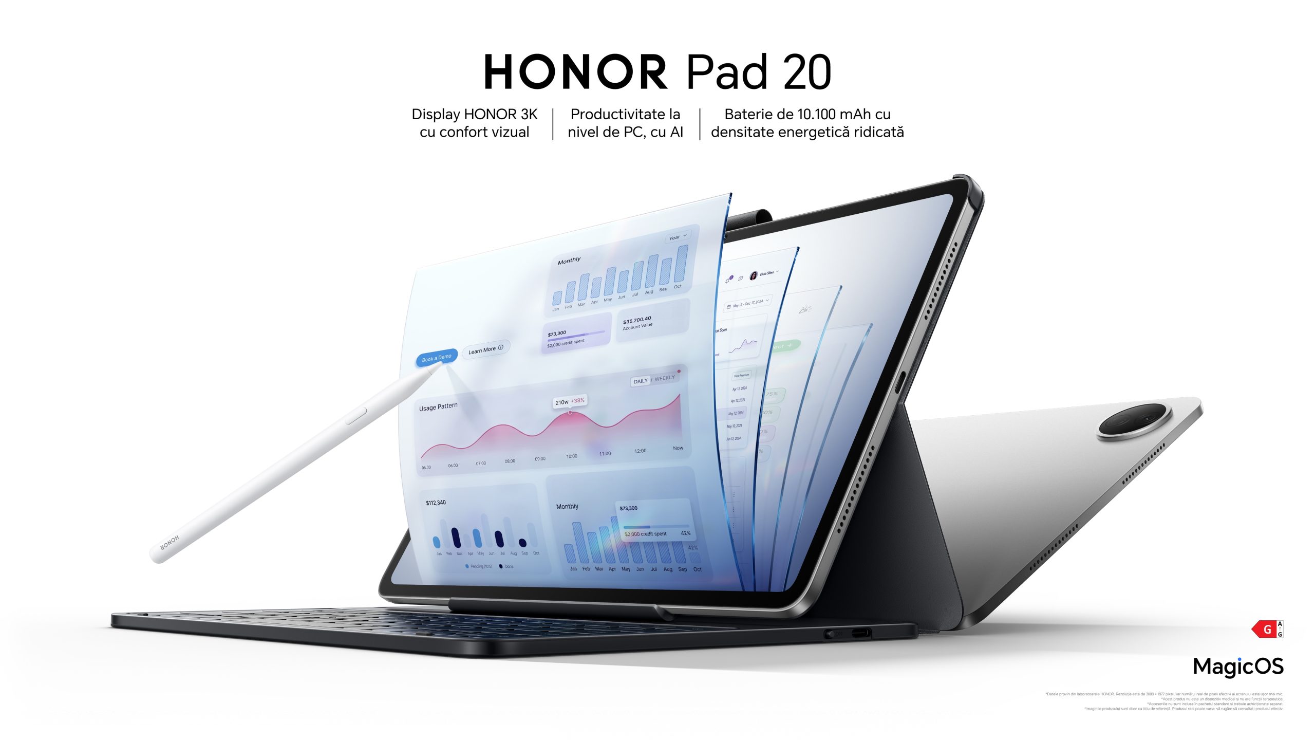Honor launches the new Pad 20 tablet on the Romanian market