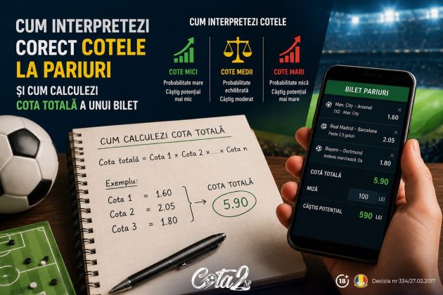 Cum interpretezi corect cotele la pariuri și cum calculezi cota totală a unui bilet