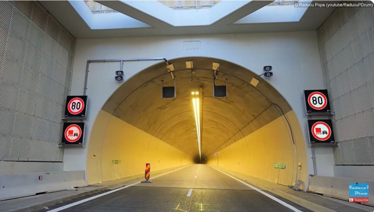 Cum arată acum primul tunel de autostradă din România, cel de pe autostrada A1 Sibiu-Pitești, care va fi dat curând în trafic VIDEO cu traversararea integrală